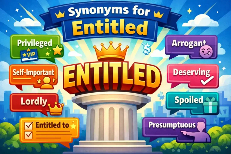 synonyms for entitled