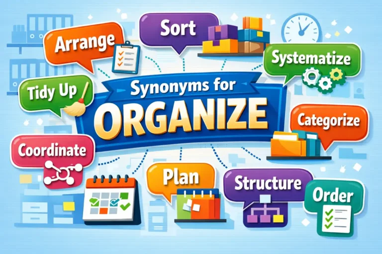 synonyms for organize