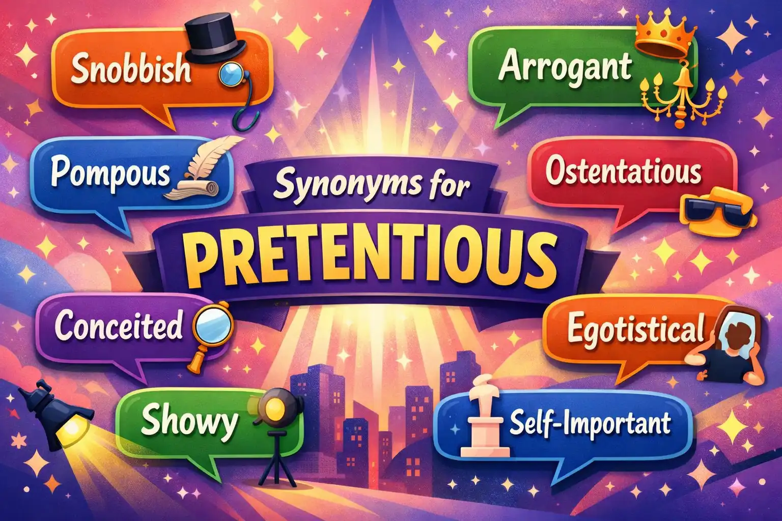 synonyms for pretentious