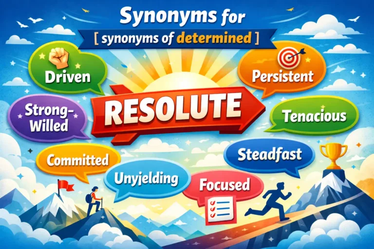 synonyms of determined