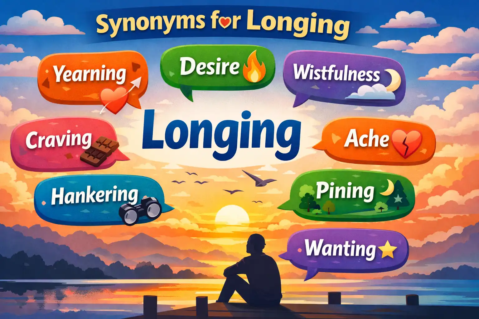 synonyms for longing