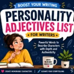 personality adjectives list for writers