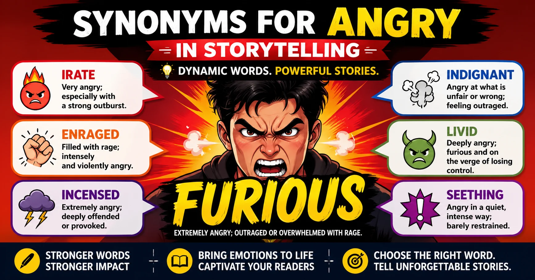 Synonyms for Angry in Storytelling (2026 Guide)