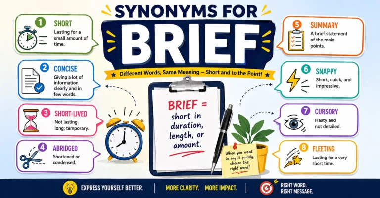 synonyms for brief