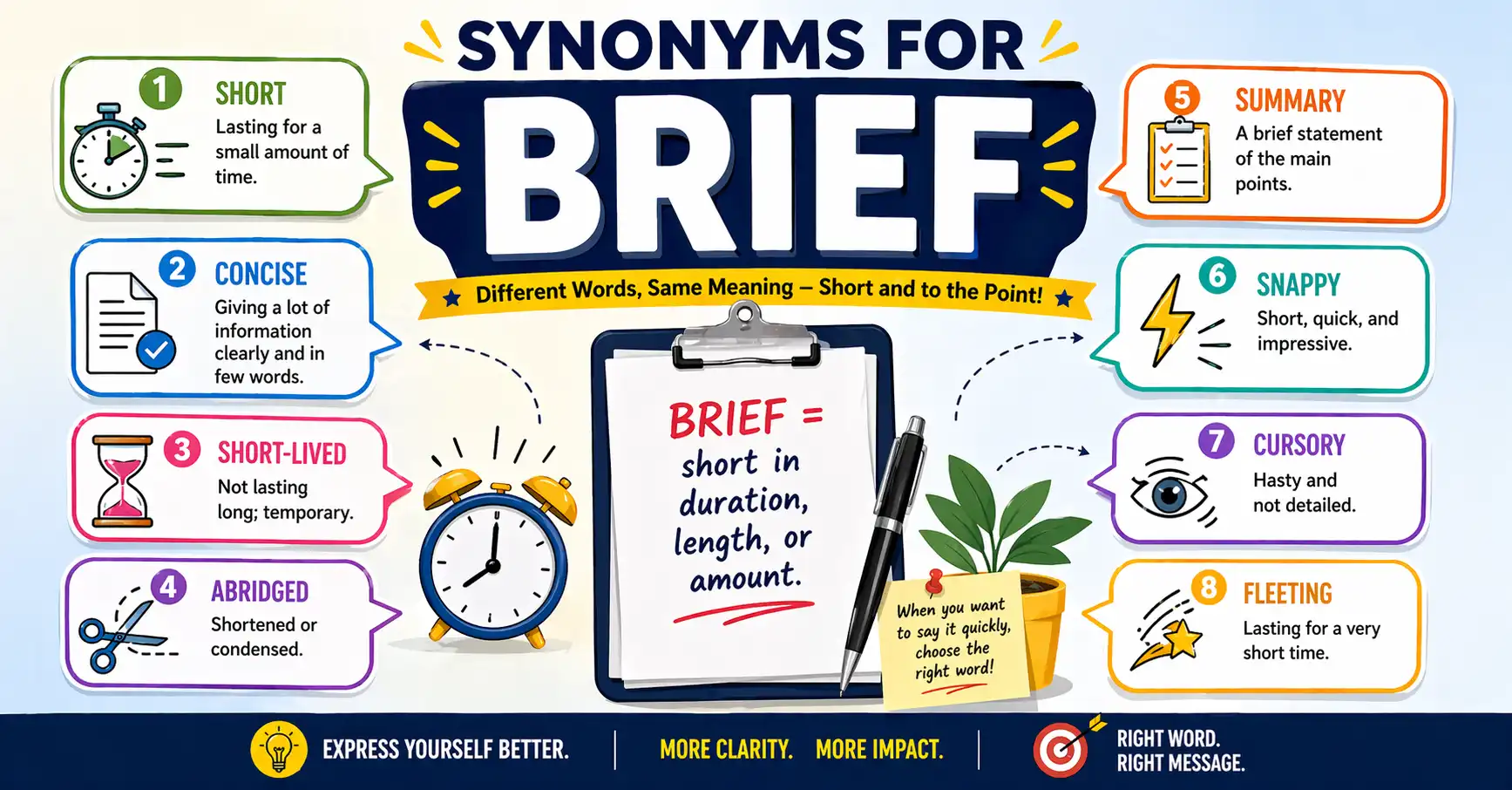 synonyms for brief