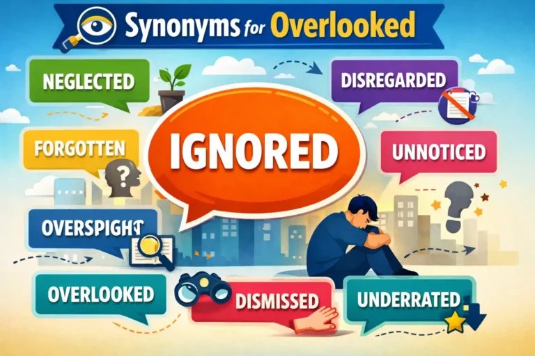 synonyms for overlooked