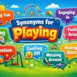 synonyms for playing