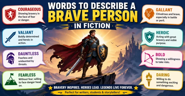 words to describe a brave person in fiction