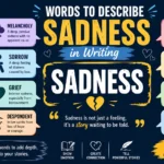 words to describe sadness in writing
