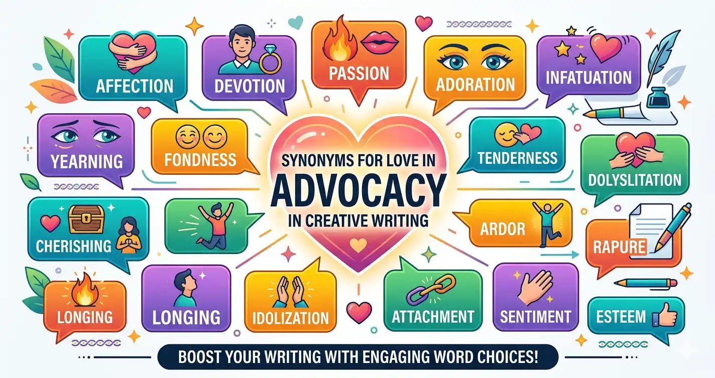 synonyms for love in creative writing