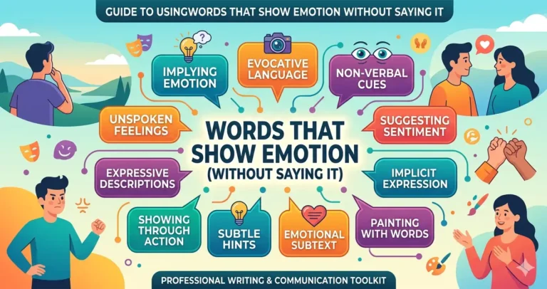 words that show emotion without saying it