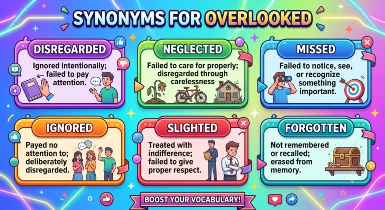 synonyms for overlooked