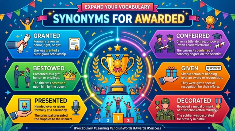synonyms for awarded