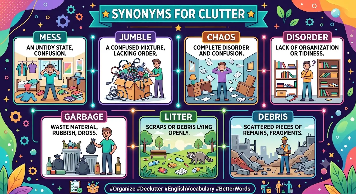 synonyms for clutter
