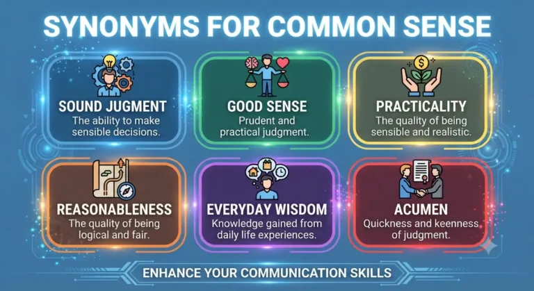 synonyms for common sense