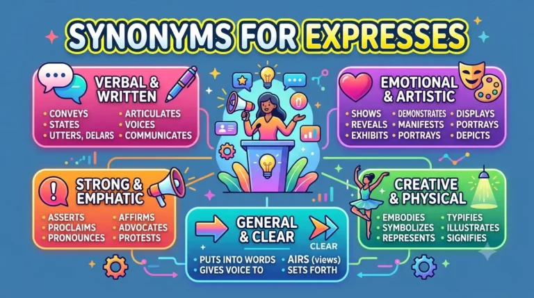 synonyms for expresses