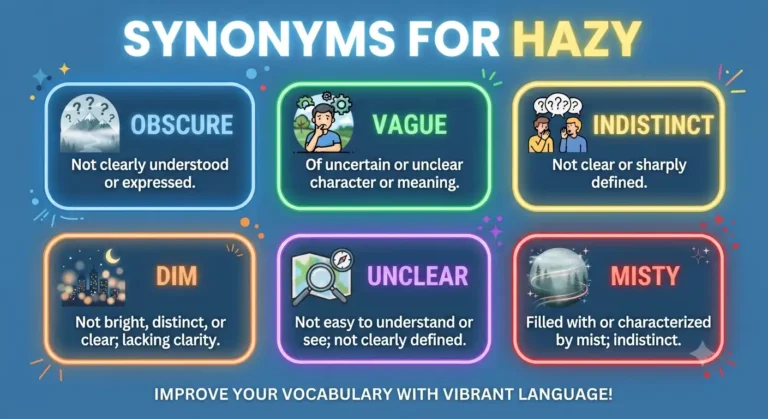 synonyms for hazy