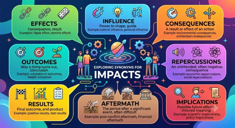 synonyms for impacts