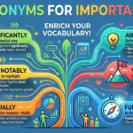 synonyms for importantly
