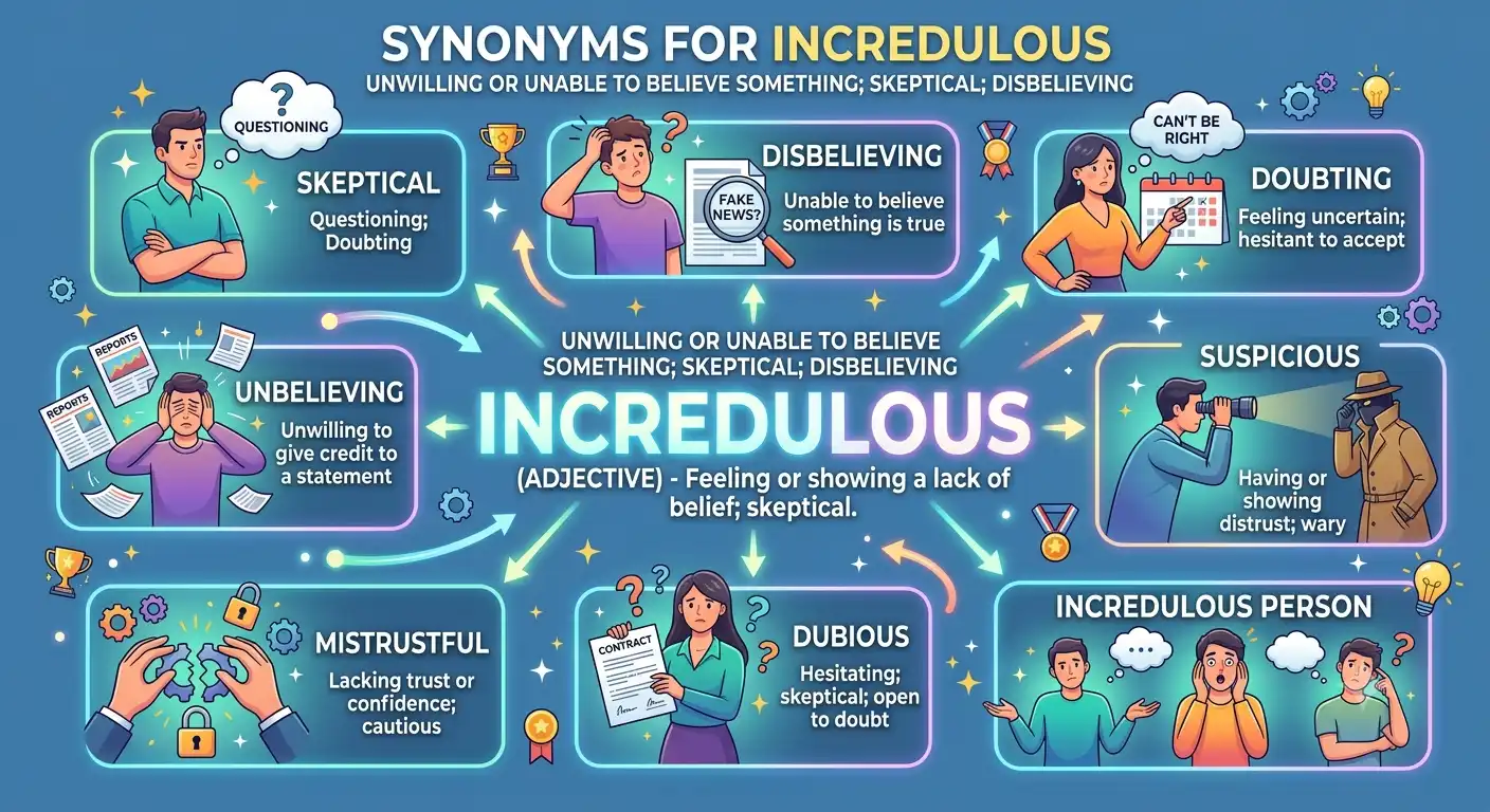 synonyms for incredulous