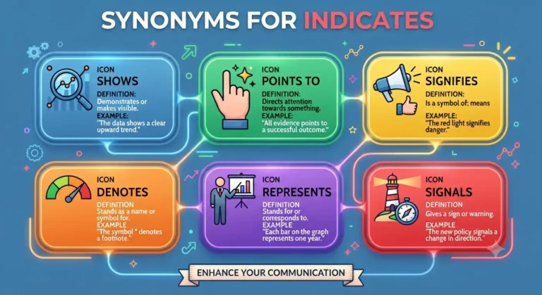 synonyms for indicates
