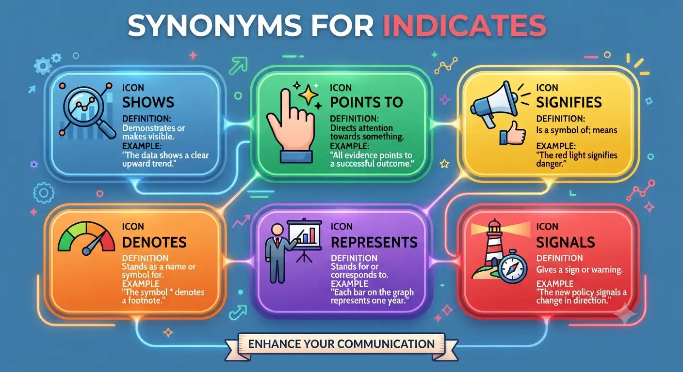 synonyms for indicates