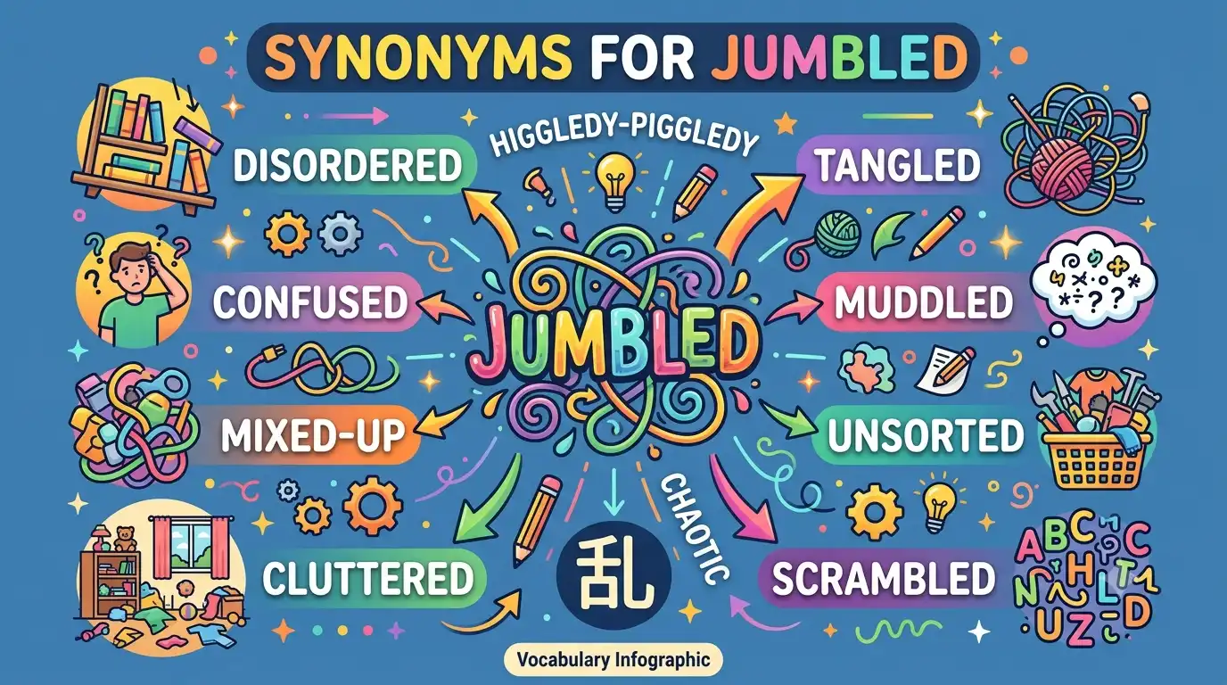 synonyms for jumbled