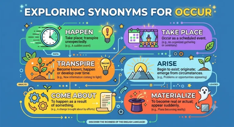 synonyms for occur