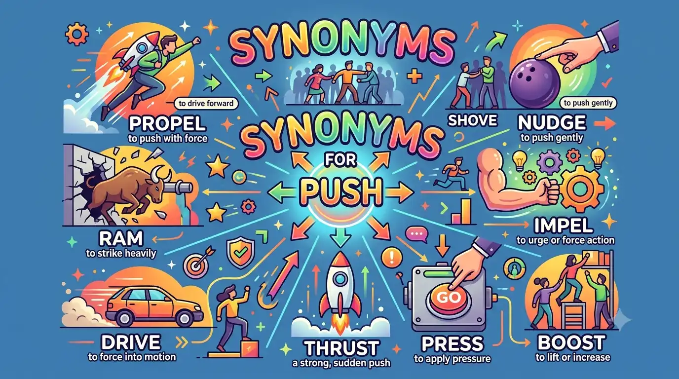 synonyms for push
