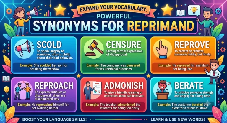 synonyms for reprimand