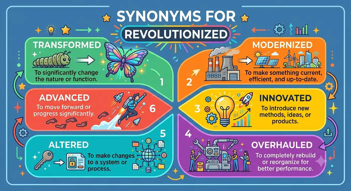synonyms for revolutionized