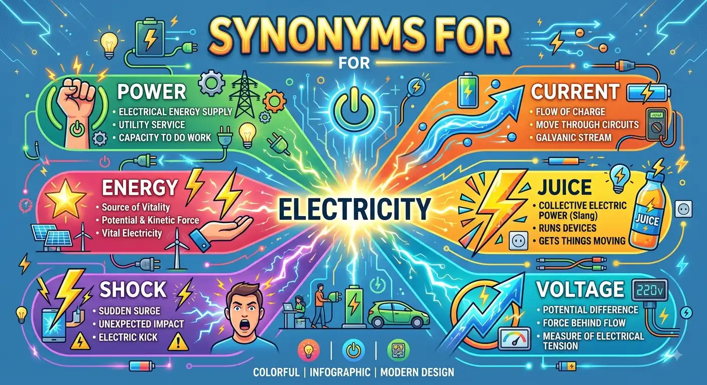 synonyms for electricity