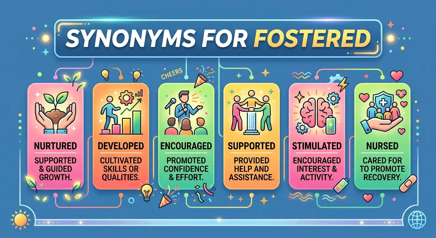 synonyms for fostered