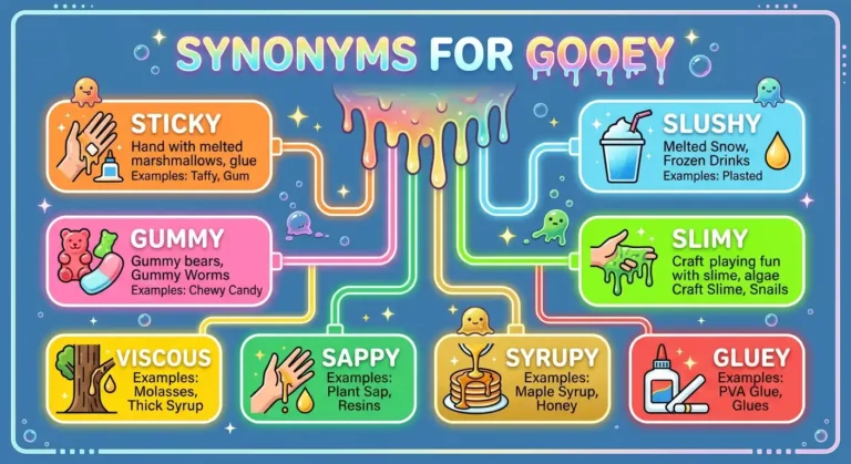 synonyms for gooey