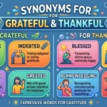 synonyms for grateful and thankful