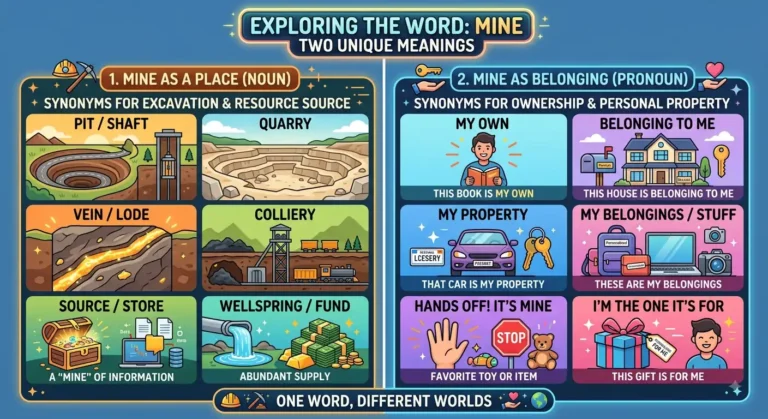 synonyms for mine