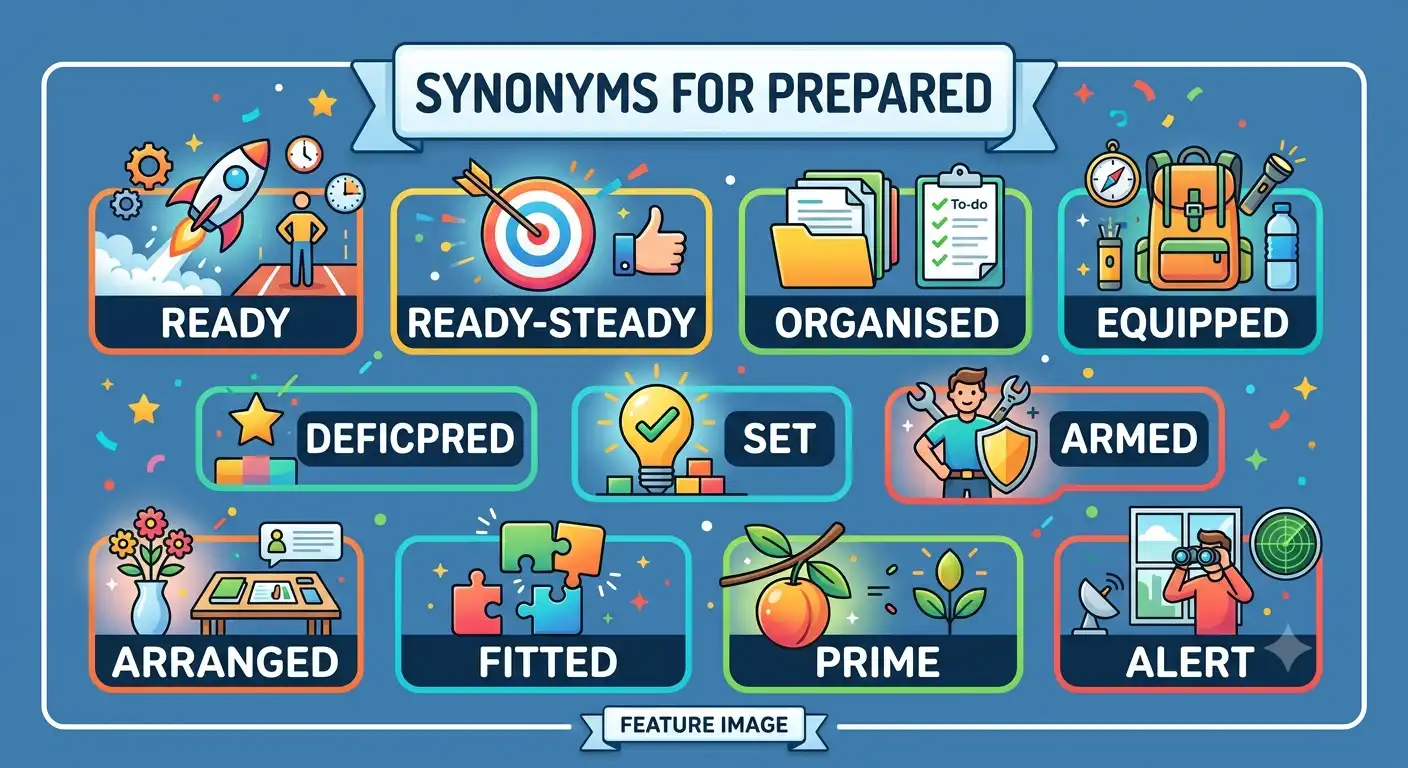 synonyms for prepared