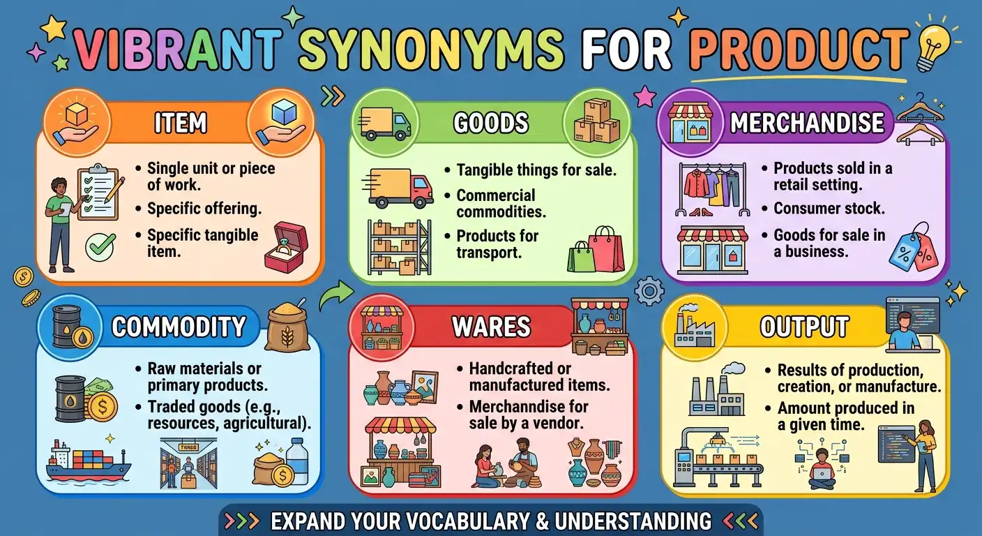 synonyms for product