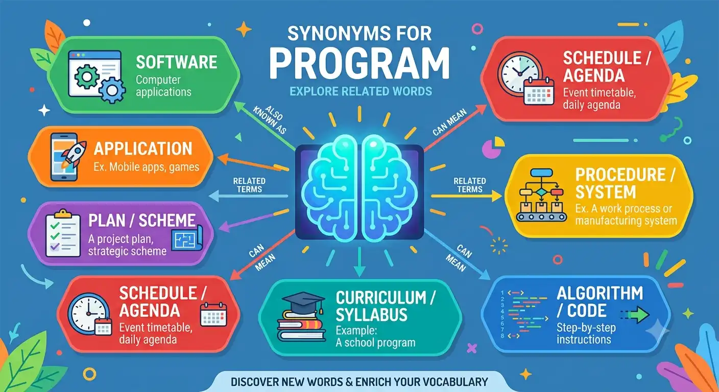 synonyms for program