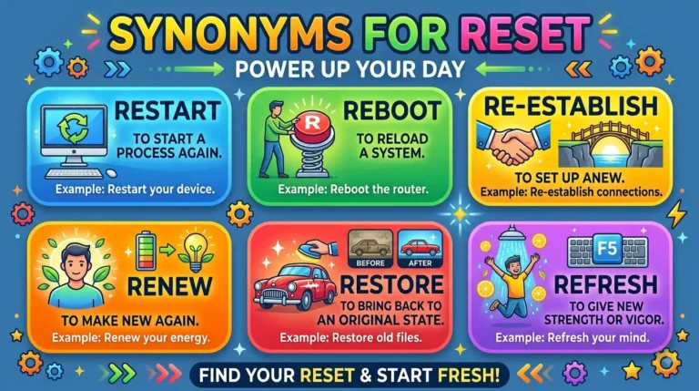 synonyms for reset