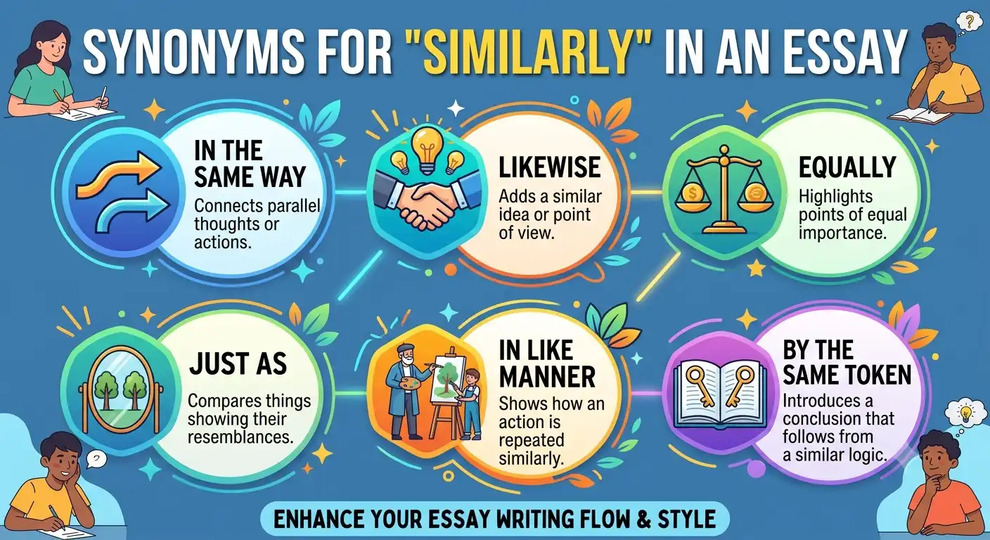 synonyms for similarly in an essay