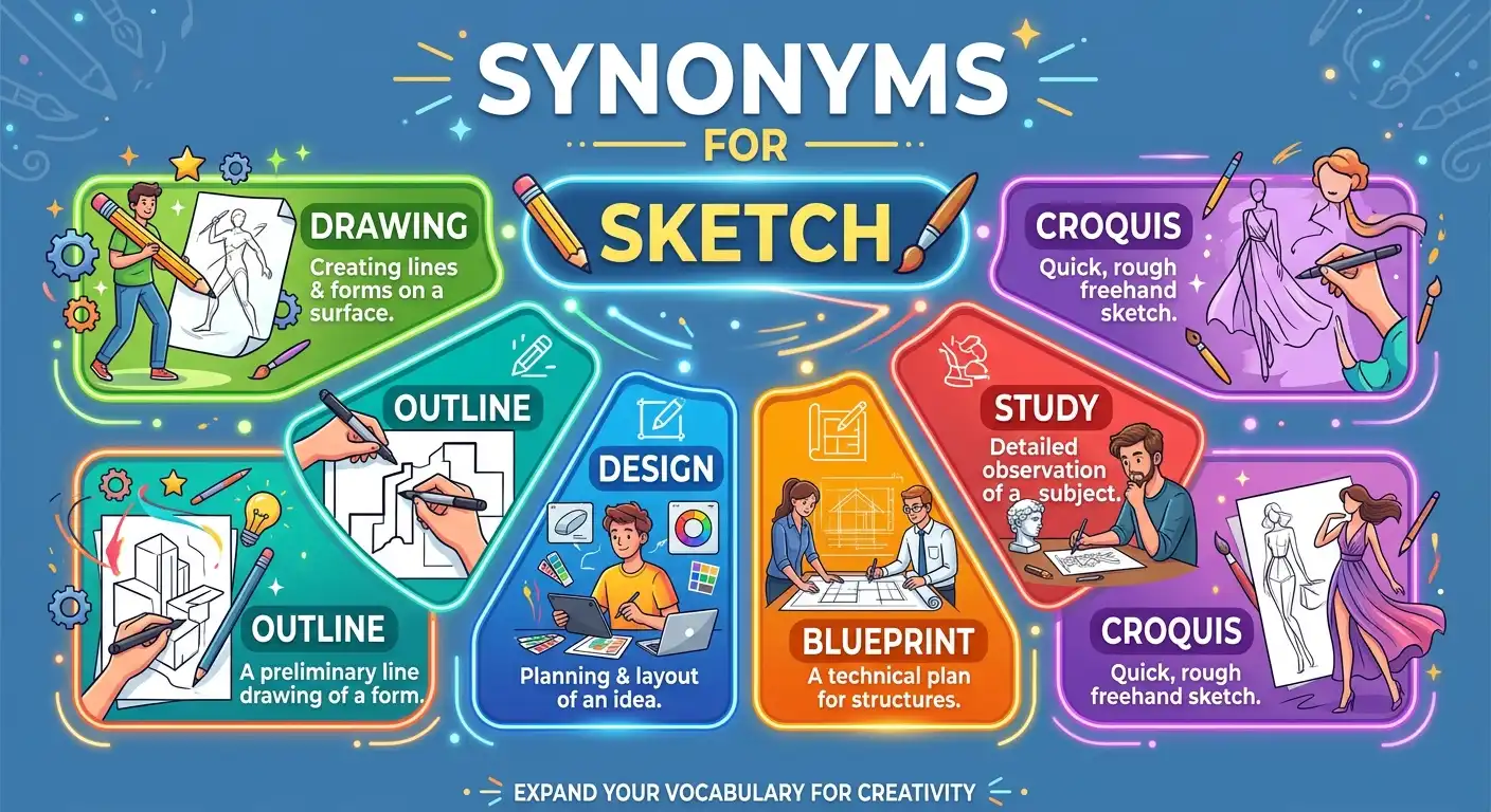 synonyms for sketch