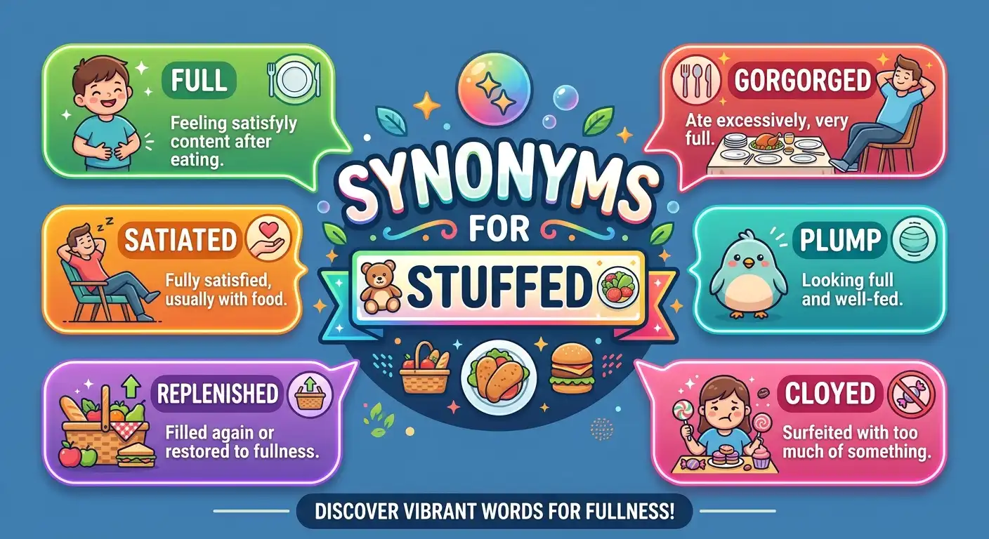 synonyms for stuffed