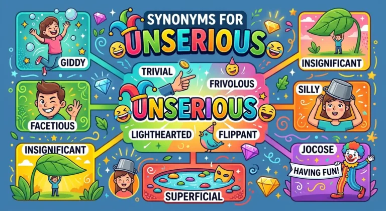 synonyms for unserious
