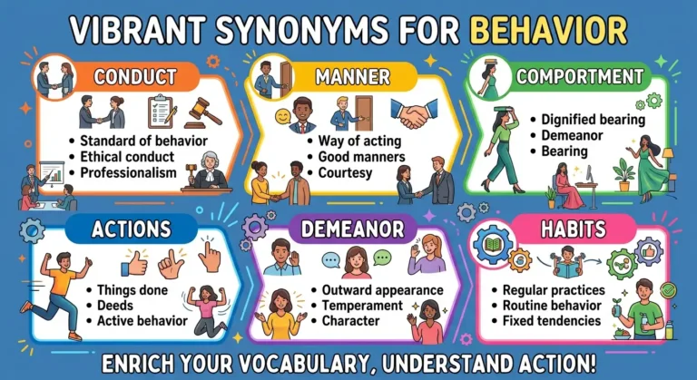 synonyms for behavior