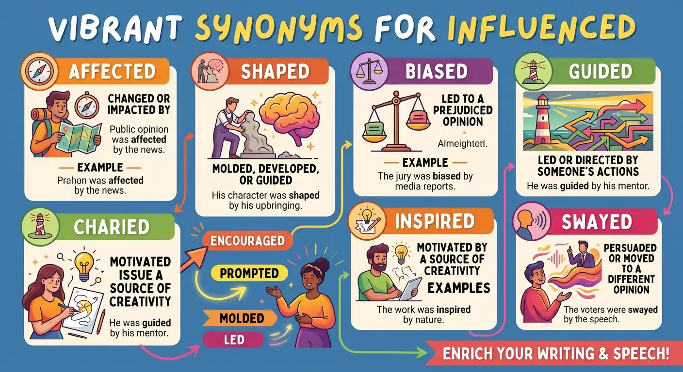 synonyms for influenced