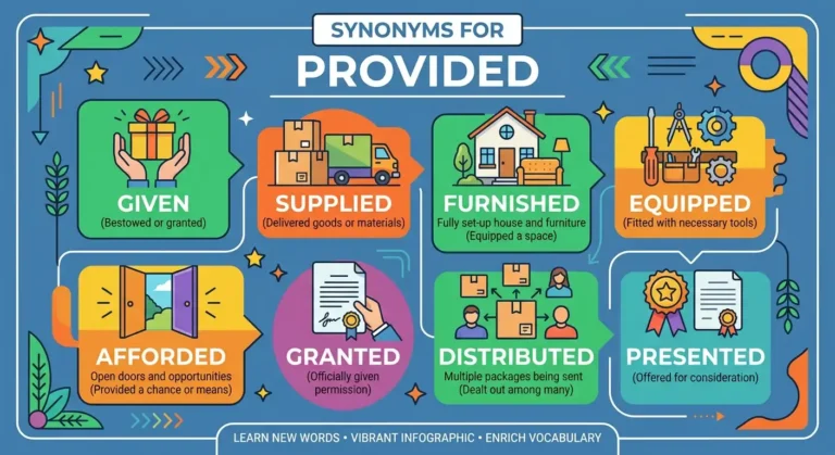 synonyms for provided