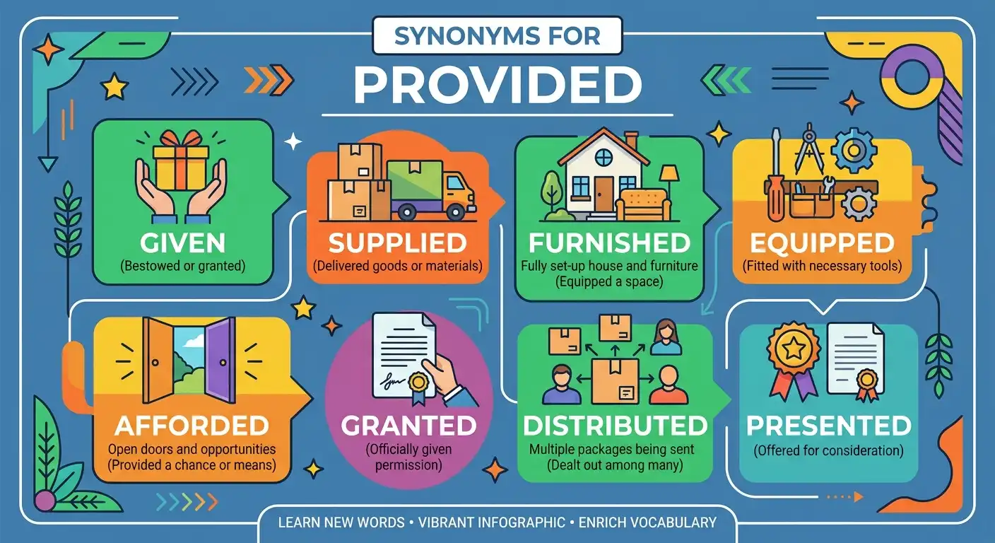 synonyms for provided