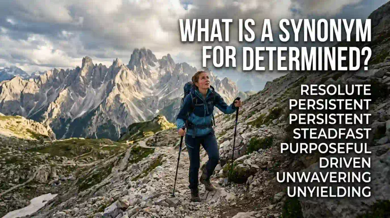 what is a synonym for determined